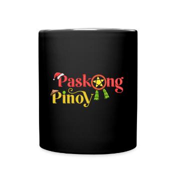 Paskong Pinoy Weihnachtsdesign für Filipinos - Tasse einfarbig - Schwarz - Vorne