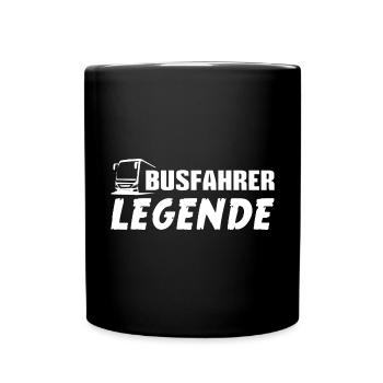 Busfahrer Legende Bus Personenverkehr Busfahren - Tasse einfarbig - Schwarz - Vorne