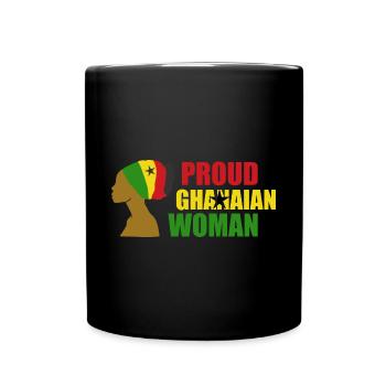 Ghana Ghanaian Flag Woman Princess I Gift - Full Colour Mug - black - Front