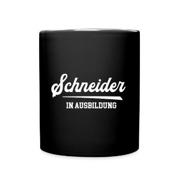 Schneider Ausbildung Lehre Azubi Schneiderlehre - Tasse einfarbig - Schwarz - Vorne