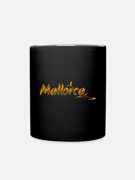 Geschenkidee Mallorca - Tasse einfarbig - Schwarz