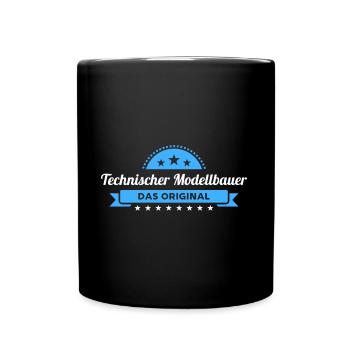 Technischer Modellbauer Design für Handwerker - Tasse einfarbig - Schwarz - Vorne
