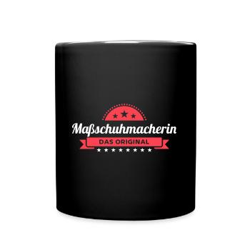 Maßschuhmacherin Design für stolze Handwerker - Tasse einfarbig - Schwarz - Vorne
