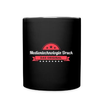 Medientechnologin Druck Design für stolze Profis - Tasse einfarbig - Schwarz - Vorne
