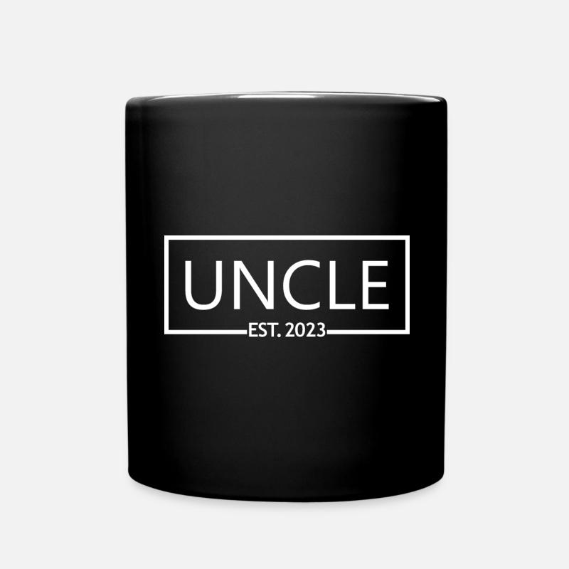 Onkel Est. 2023, Onkel zu werden, Schwangerschaft enthüllen - Tasse einfarbig - Schwarz