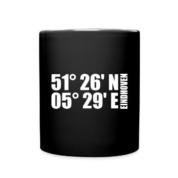Coordonnées d’Eindhoven - Mug uni - noir - Devant