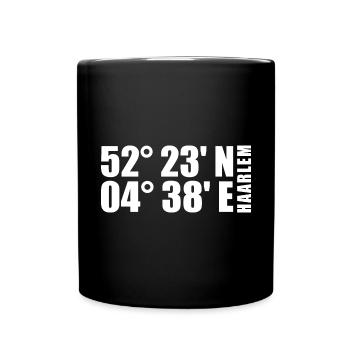 Coordonnées de Haarlem - Mug uni - noir - Devant
