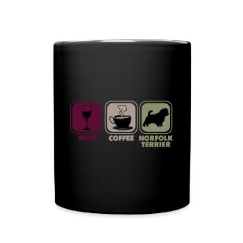 Norfolk Terrier Maman Maman dit drôle drôle - Mug uni - noir - Devant