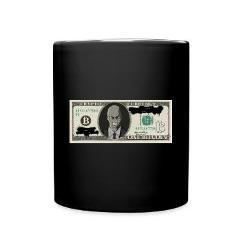 Bitcoin Crypto Dollar - Tasse einfarbig - Schwarz - Vorne