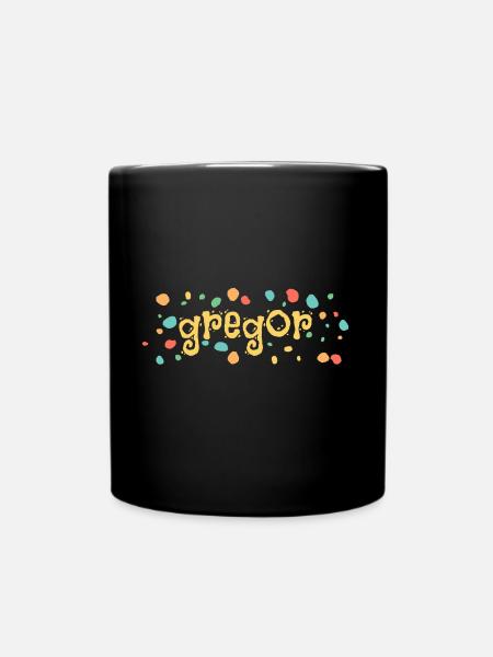 Kleckse gregor - Tasse einfarbig - Schwarz