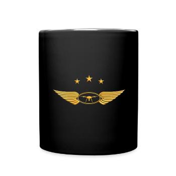Drone Pilot - Drone Pilot Emblem Badge - Full Colour Mug - black - Front