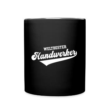 Bester Handwerker der Welt weltbester Handwerk - Tasse einfarbig - Schwarz - Vorne