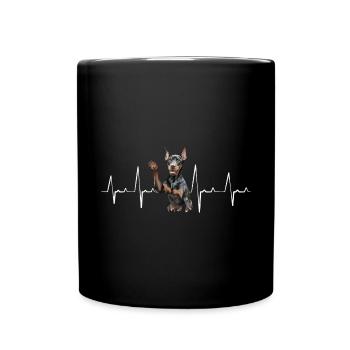 Doberman Pinscher Chien Dobie - Mug uni - noir - Devant