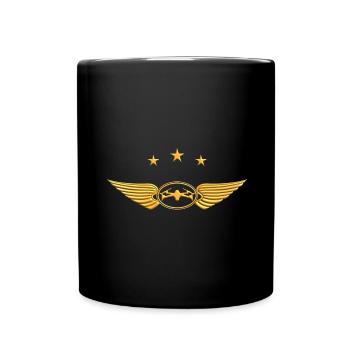 Drone Pilot / Drohnenpilot Emblem - Full Colour Mug - black - Front