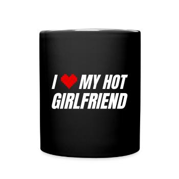 I Heart My Gamer Girl Girlfriend Zocken Pc Zocker - Full Colour Mug - black - Front