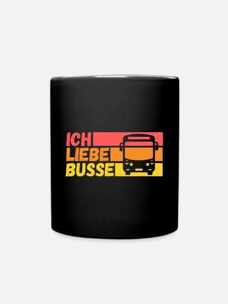 Busfahrer Bus - Tasse einfarbig - Schwarz