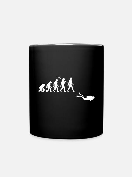 Evolution Tauchen Taucher - Tasse einfarbig - Schwarz