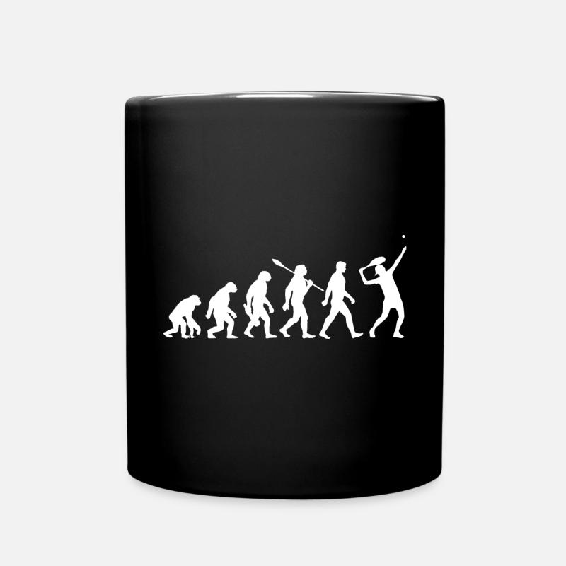 Evolution Tennis - Tennis Spieler - Tasse einfarbig - Schwarz