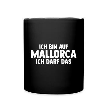 Party Urlaub Mallorca - Tasse einfarbig - Schwarz - Vorne