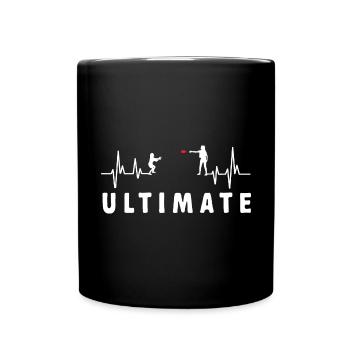 Disque de lancer de frisbee ultime - Mug uni - noir - Devant
