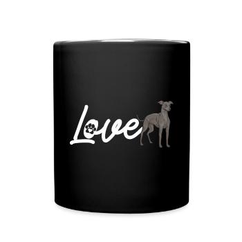 Italian Greyhound Greyhound Dogs - Full Colour Mug - black - Front