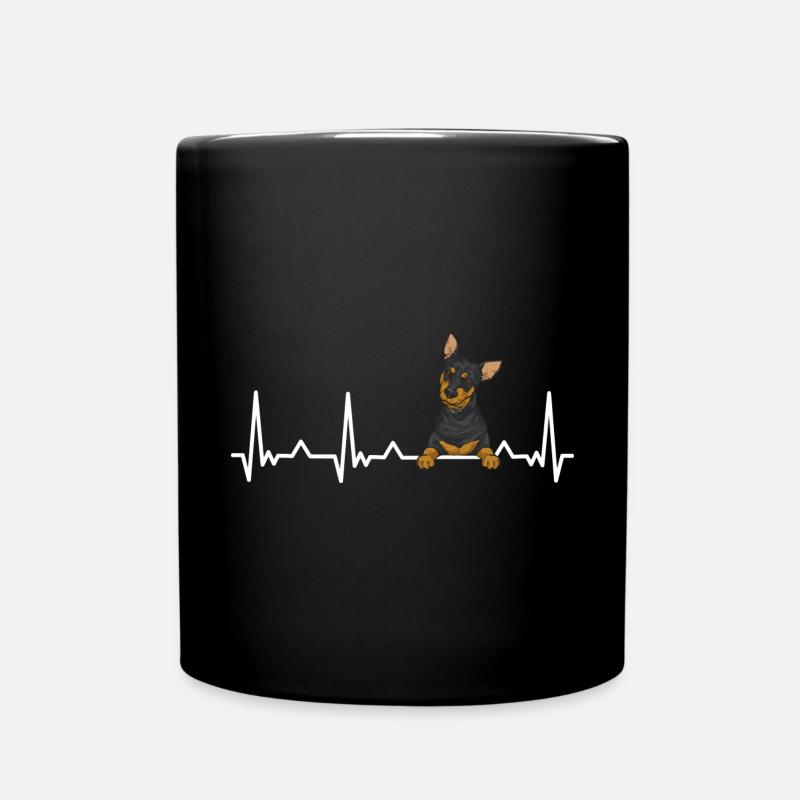 Zwergpinscher Rehpinscher Min Pin Hund - Tasse einfarbig - Schwarz