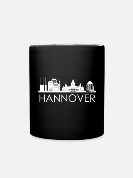 Die Stadt Hannover Skyline Deutschland Hannover - Tasse einfarbig - Schwarz