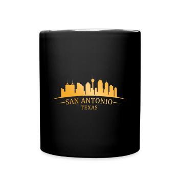 San Antonio Texas Skyline Design für stolze San - Tasse einfarbig - Schwarz - Vorne
