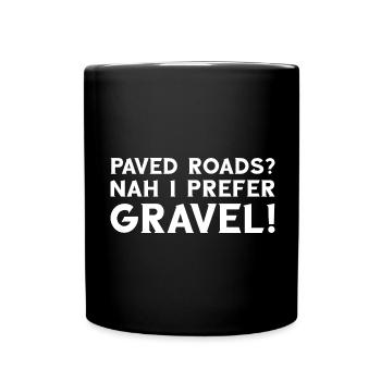 I Prefer Gravel Bike Radfahrer Bikepacking Fahrrad - Tasse einfarbig - Schwarz - Vorne