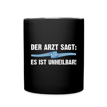 Griechen Grieche Griechenland - Tasse einfarbig - Schwarz - Vorne