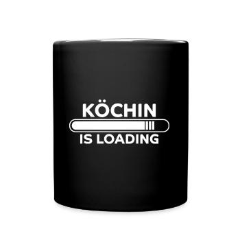 Köchin Spruch Kochen Job Lustiges Köchin Geschenk - Tasse einfarbig - Schwarz - Vorne