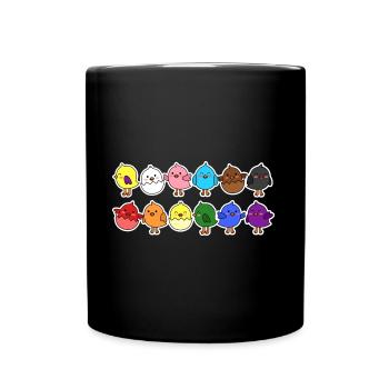 Pride Progress Flagge Küken für Gleichberechtigung - Tasse einfarbig - Schwarz - Vorne