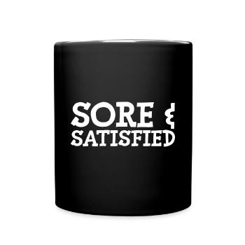 Sore And Satisfied - Full Colour Mug - black - Front