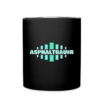 Geschenk für Asphaltbauer - Tasse einfarbig - Schwarz - Vorne