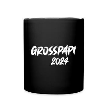 Grosspapi 2024 Befördert zum Grosspapi Opa Schweiz - Tasse einfarbig - Schwarz - Vorne