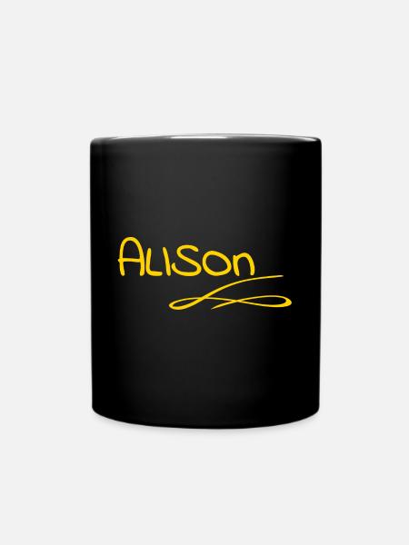 Alison comme prénom - Mug uni - noir
