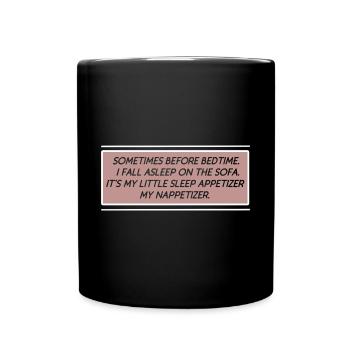 Nap Napetizer Bedtime Canapé-lit Nap - Mug uni - noir - Devant