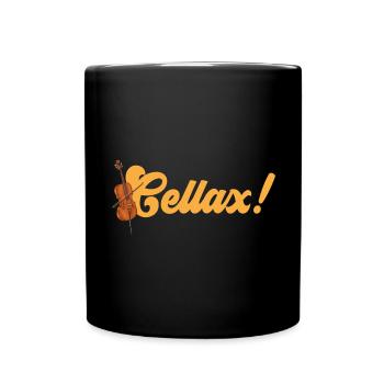 Cellospieler Cellist Musiker Cello - Tasse einfarbig - Schwarz - Vorne