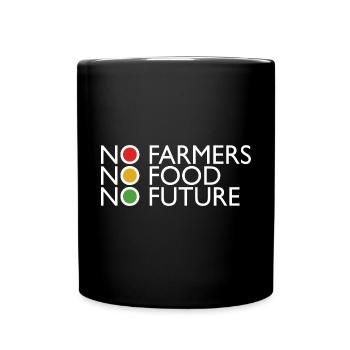 Farmers Protest No Farmers No Food No Future Traffic Light - Full Colour Mug - black - Front