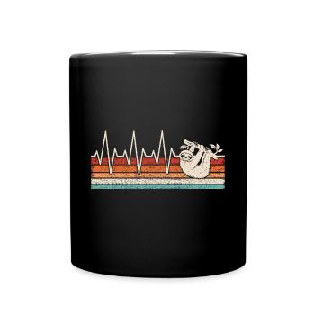 Battements de cœur paresseux - Mug uni - noir - Devant