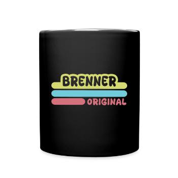Vorname Brenner - Tasse einfarbig - Schwarz - Vorne