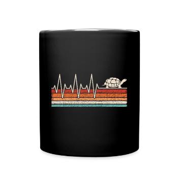 Battement de cœur de tortue - Mug uni - noir - Devant