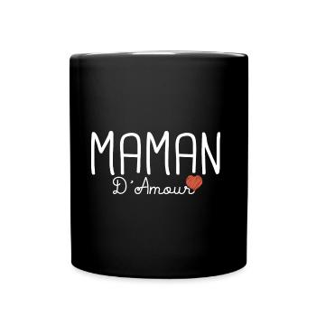 maman d amour T shirt famille - Mug uni - noir - Devant