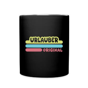 Urlauber - Tasse einfarbig - Schwarz - Vorne