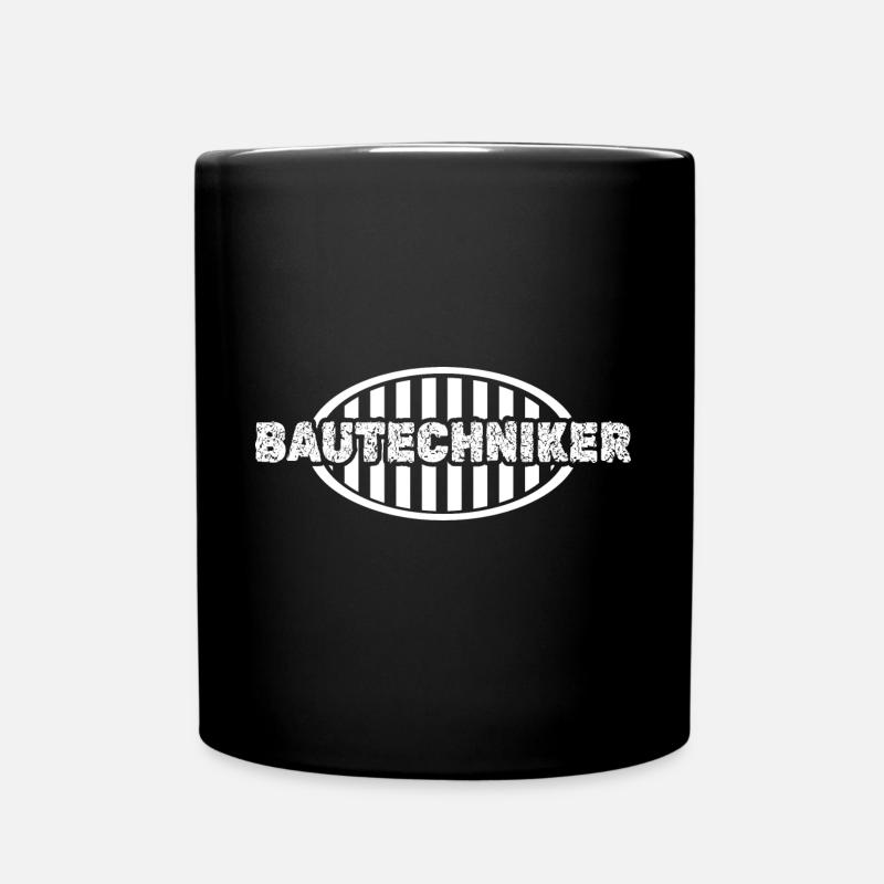 Job Bautechniker - Tasse einfarbig - Schwarz