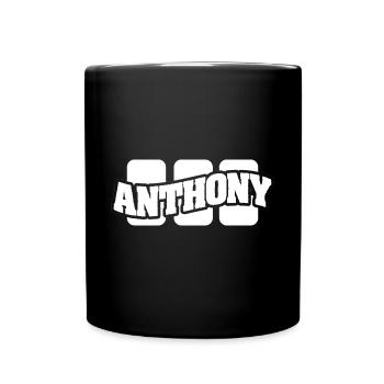 Name Anthony - Tasse einfarbig - Schwarz - Vorne