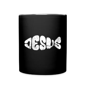 Jésus - Poisson - Amour - Croyants - Don - Mug uni - noir - Devant