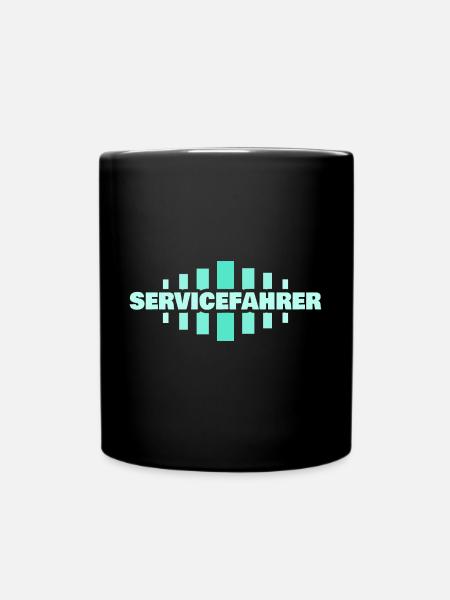 Beruf Servicefahrer - Tasse einfarbig - Schwarz