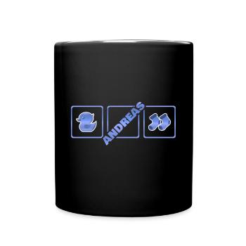 Andreas as a birth - Full Colour Mug - black - Front