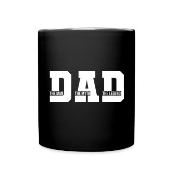 Dad Father Father the Man The Legend Dad Sayings - Full Colour Mug - black - Front